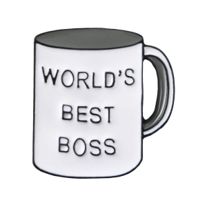 Metalowa przypinka World Best Boss, The office