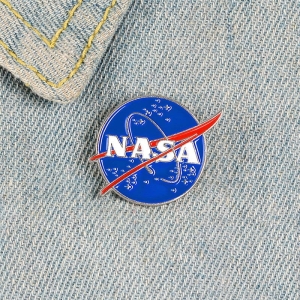 Metalowa przypinka, pins, NASA