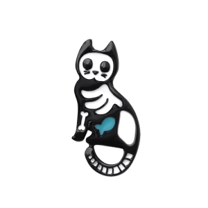 Metalowa przypinka, X-ray kot, prześwietlenie