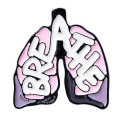 metalowa przypinka płuca breathe pins emaliowany