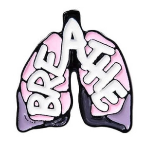 Metalowa przypinka, pins płuca
