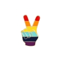 przypinka metalowa dłoń LGBT victory tęczowa pride