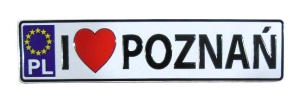 Magnes metalowy tablica rejestracyjna  Poznań