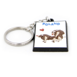 Brelok gumowy para żubrów