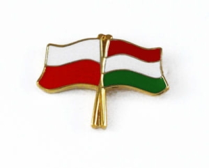 Flaga Polska - Węgry, przypinka