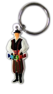 Brelok gumowy - strój ludowy Polska męski