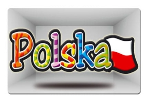 Magnes z efektem 3D Polska - napis