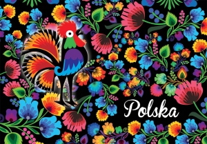 Pocztówka 3D Polska folk