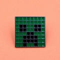 Przypinka Creeper Minecraft metalowa zielona czarna