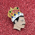 Metalowa przypinka Freddy Mercury Queen z koroną
