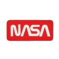 naszywka NASA prostokątna czerwona logo haftowane