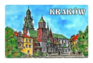 Magnes z efektem 3D Kraków obraz Wawel