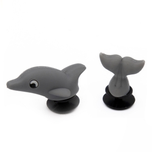 Przypinka podwójna 3D do kroksów - delfin