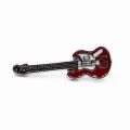 Metalowa przypinka gitara elektryczna pins czerwony