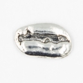 Metalowa przypinka ziarnko kawy srebrne pins