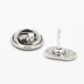 Pins ziarnko kawy srebrne zapięcie zatrzask metalowy