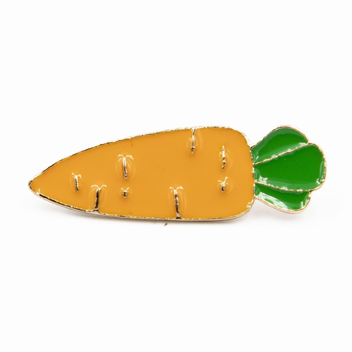 metalowa przypinka marchewka pins pomarańczowy warzywo