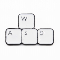 Metalowa przypinka klawiatura ASDW pins dla graczy