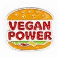 Przypinka Burger Vegan Power metalowa pins wegański akcesoria