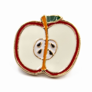 Metalowa przypinka, pins Jabłko