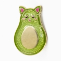 przypinka metalowa cat awokado pins z brokatem