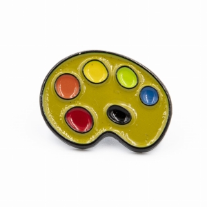 Metalowy pins paleta kolorów przypinka artysty