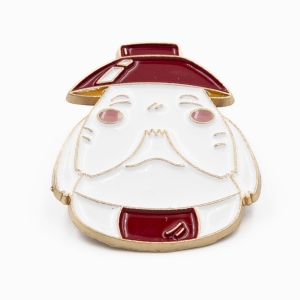 Metalowa przypinka, pies chińczyk