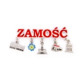 Magnes na lodówkę Zamość z zawieszkami pamiątka z Zamościa