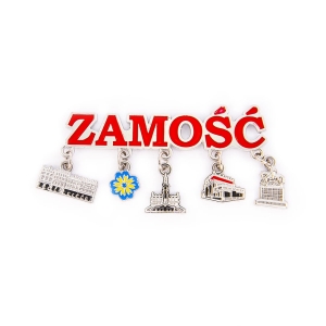Magnes na lodówkę – Zamość, z zawieszkami