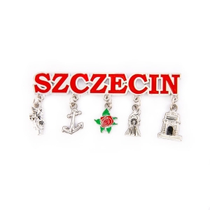Magnes na lodówkę – Szczecin, z zawieszkami