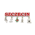 magnes Szczecin z zawieszkami widok z boku