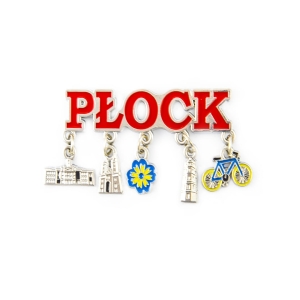 Magnes na lodówkę – Płock, z zawieszkami