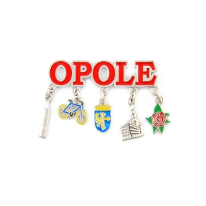 Magnes na lodówkę – Opole, z zawieszkami