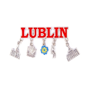 Magnes na lodówkę – Lublin, z zawieszkami