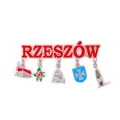 magnes na lodówkę Rzeszów z zawieszkami pamiątka