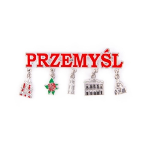 Magnes na lodówkę – Przemyśl, z zawieszkami