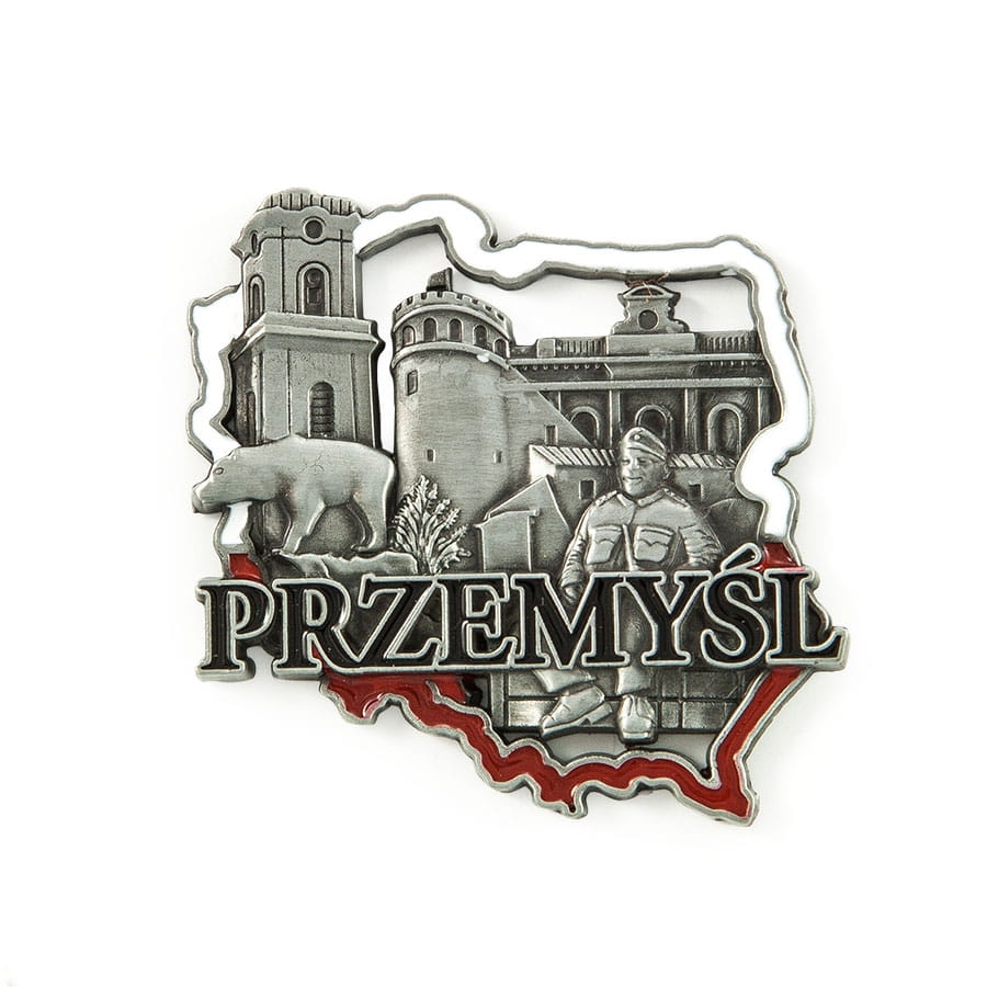 magnes na lodówkę Polska Przemyśl metalowy pamiątka