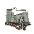 magnes na lodówkę Polska Sandomierz metalowy pamiątka turystyczna