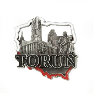 Magnes metalowy kontur Toruń-2