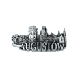 magnes Augustów metalowy panorama miasta pamiątka z Augustowa