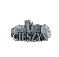 magnes Cieszyn metalowy panorama miasta pamiątka