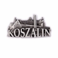 magnes na lodówkę panorama Koszalin metalowy pamiątka z miasta