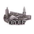 metalowy magnes Opole pamiątkowy z panoramą zabytków
