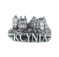 Magnes lodówkowy Kcynia metalowy z panoramą miasta pamiątkowy