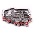 Magnes metalowy Aleksandrów Kujawski kształt Polski perspektywa