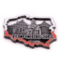 Magnes Bochnia metalowy kształt Polski widok z boku