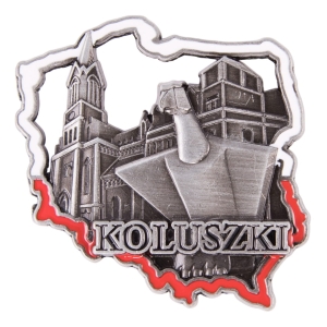 Magnes metalowy kontur Koluszki