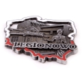 magnes Legionowo kształt Polski metal relief trójwymiarowy
