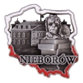 magnes metalowy Polska Nieborów pamiątka turystyczna