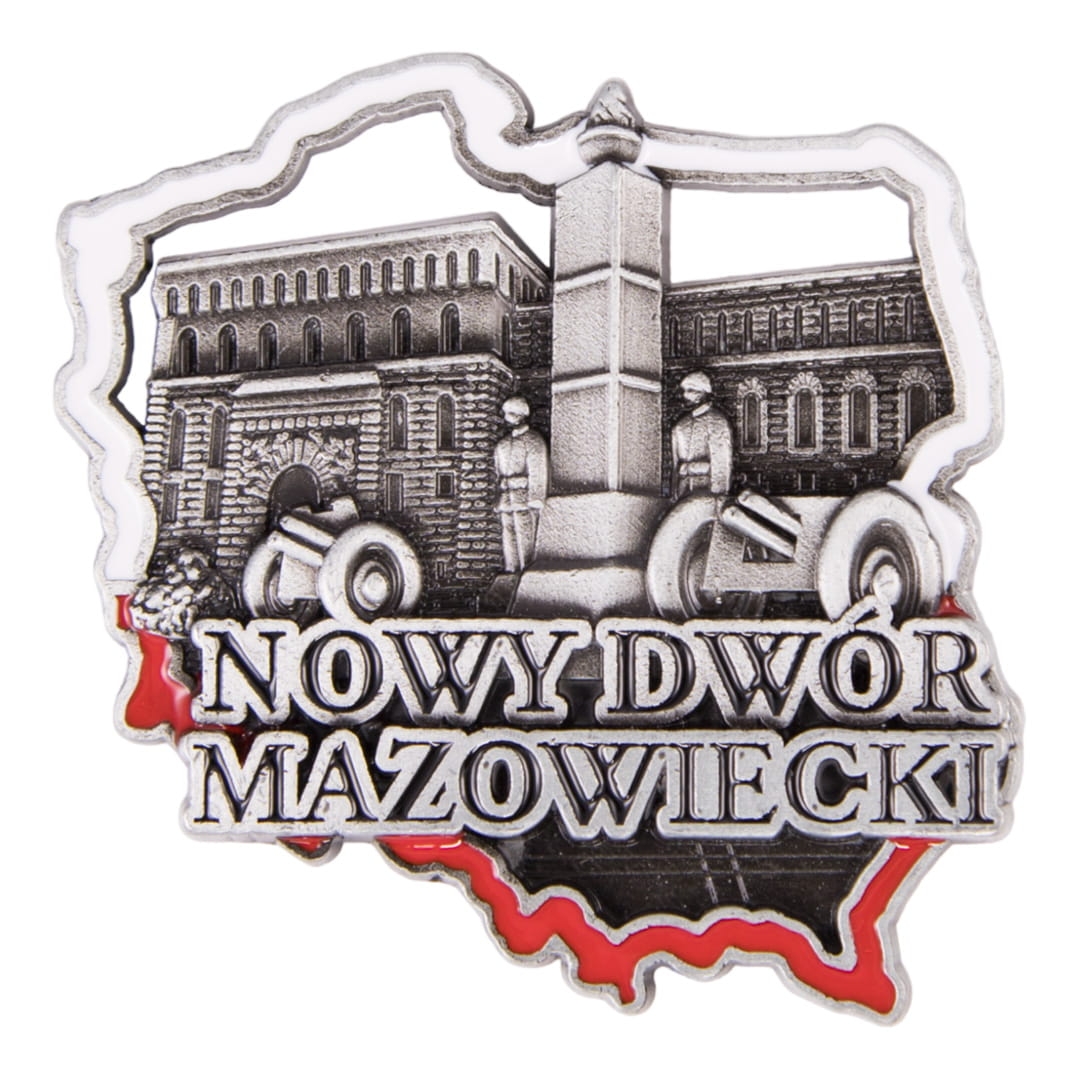 magnes na lodówkę Polska Nowy Dwór Mazowiecki metalowy pamiątka